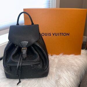 Louis Vuitton Black Textured Backpack